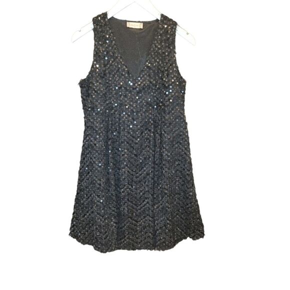 NWT Altar'd State Stella Black Sequined Sleeveless Mini Dress Size XSmall - Picture 3 of 13